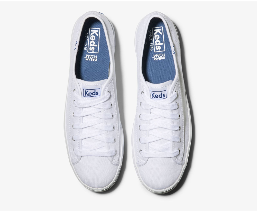 Keds Sneaker Damen Weiß - Triple Kick - EDL-527093